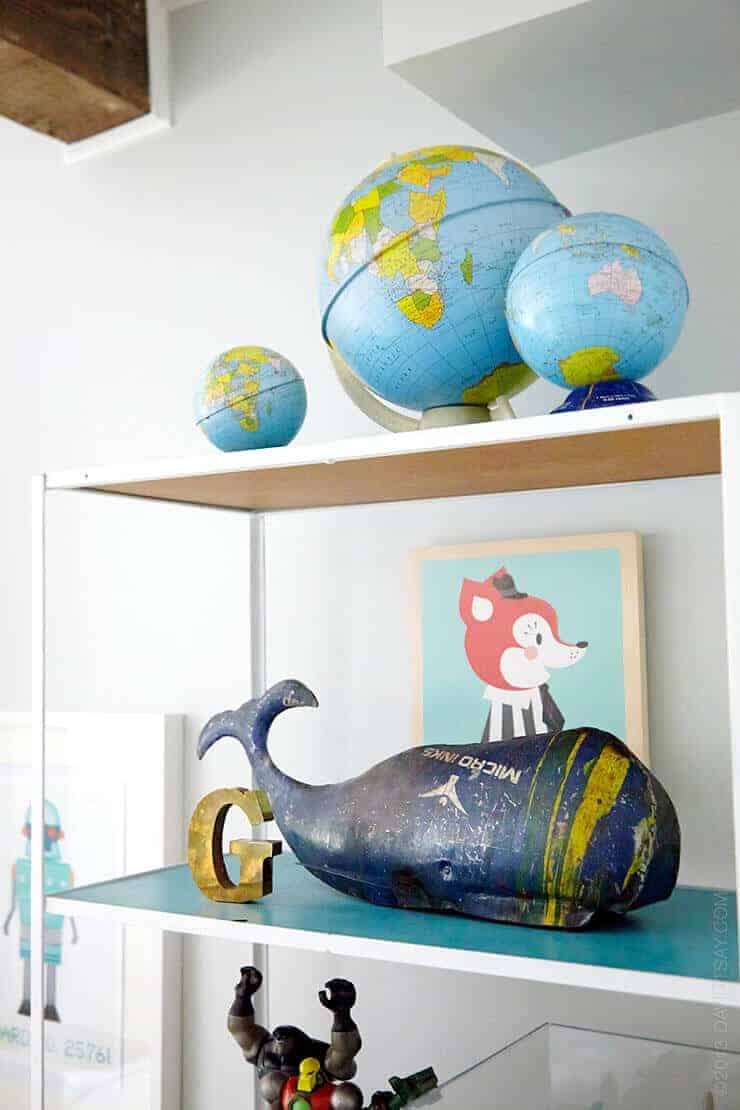 vintage inspired kids bedroom