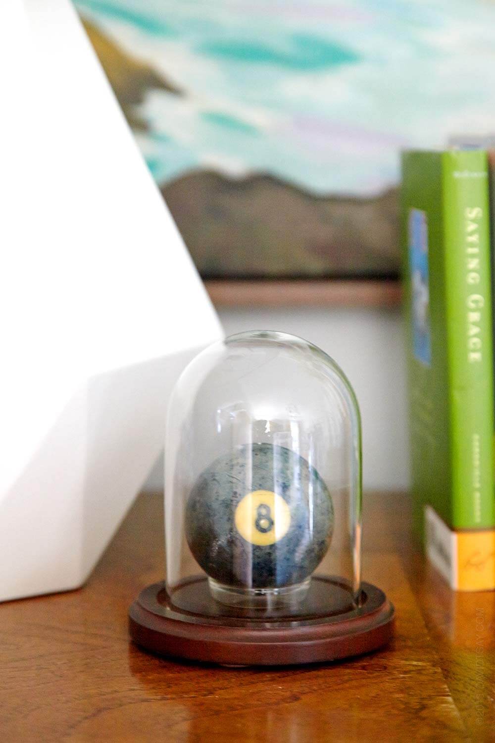 white geode lamp