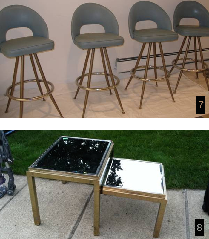 Trolling CL detroit vintage barstools and side tables