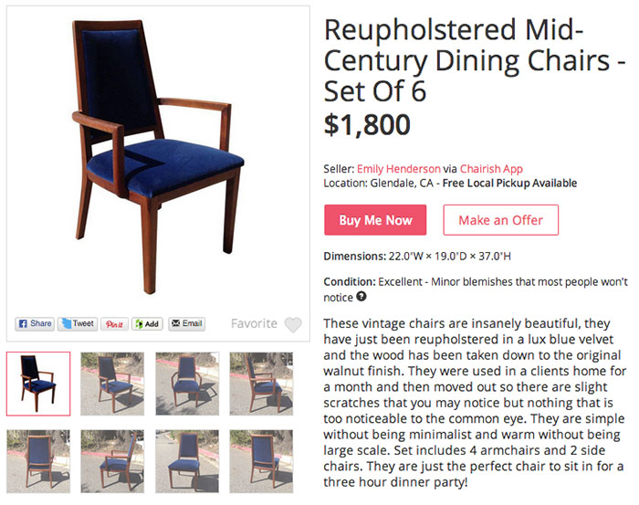 Mid Century Modern Dining Chairs