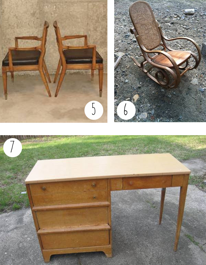 Trolling CL providence desk rocker and chairs