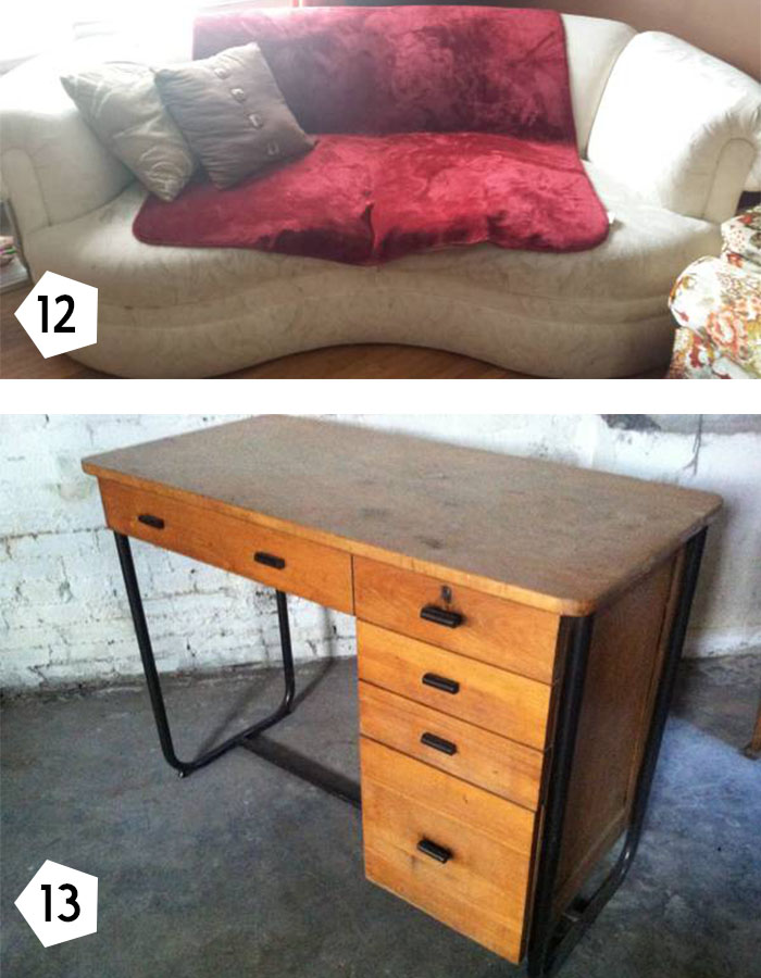 Deco sofa vintage desk