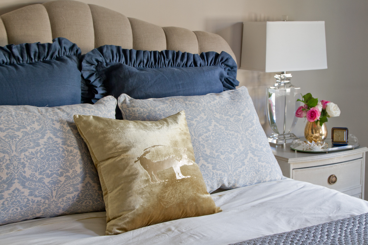 Emily Henderson Tufted Headboard Traditional