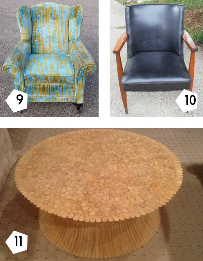 vintage chairs and table
