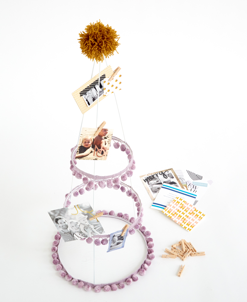 Redbook Emily Henderson DIY Holiday Card Holder Tomato Cage 5