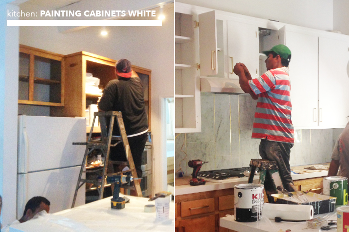 kitchen_painting cabinets white