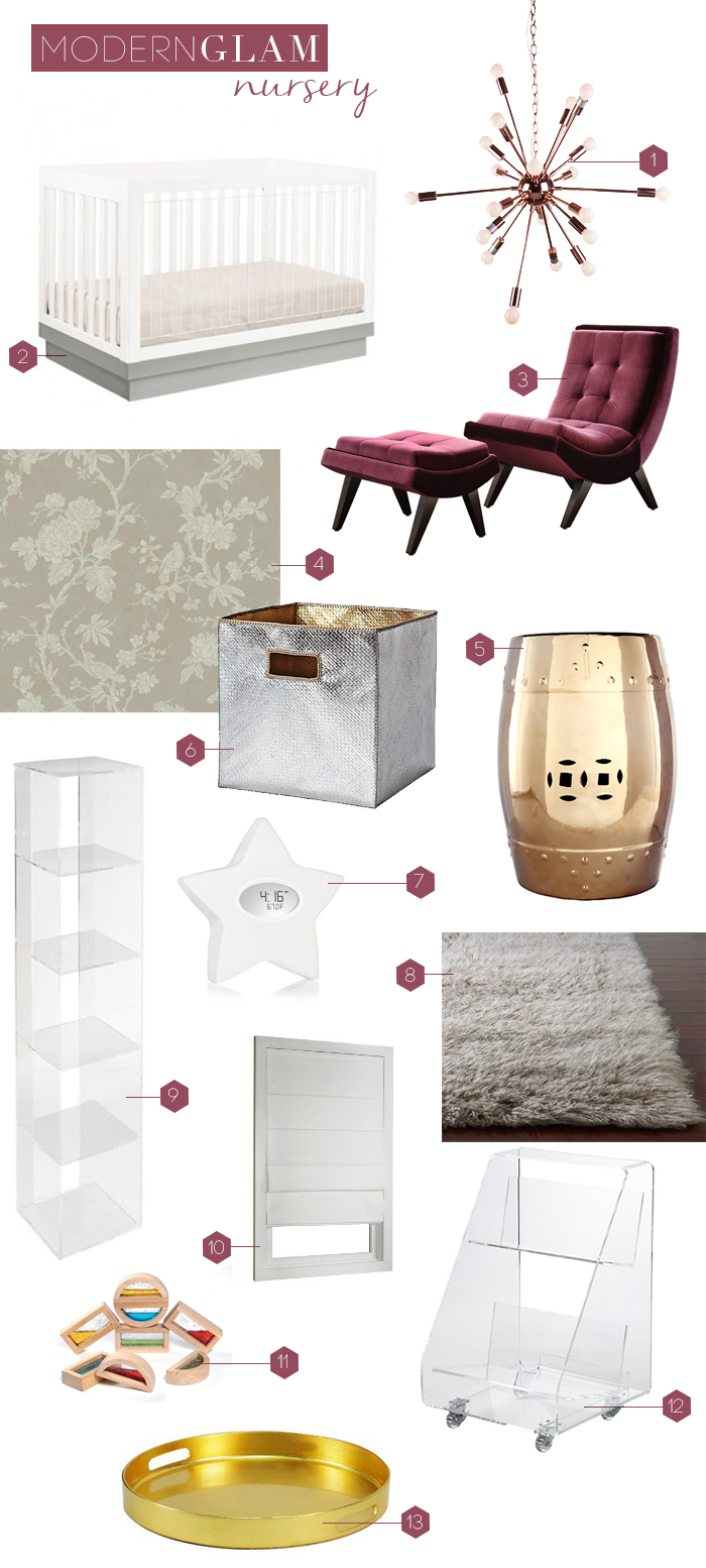Get the Look Modern Glam Nursery