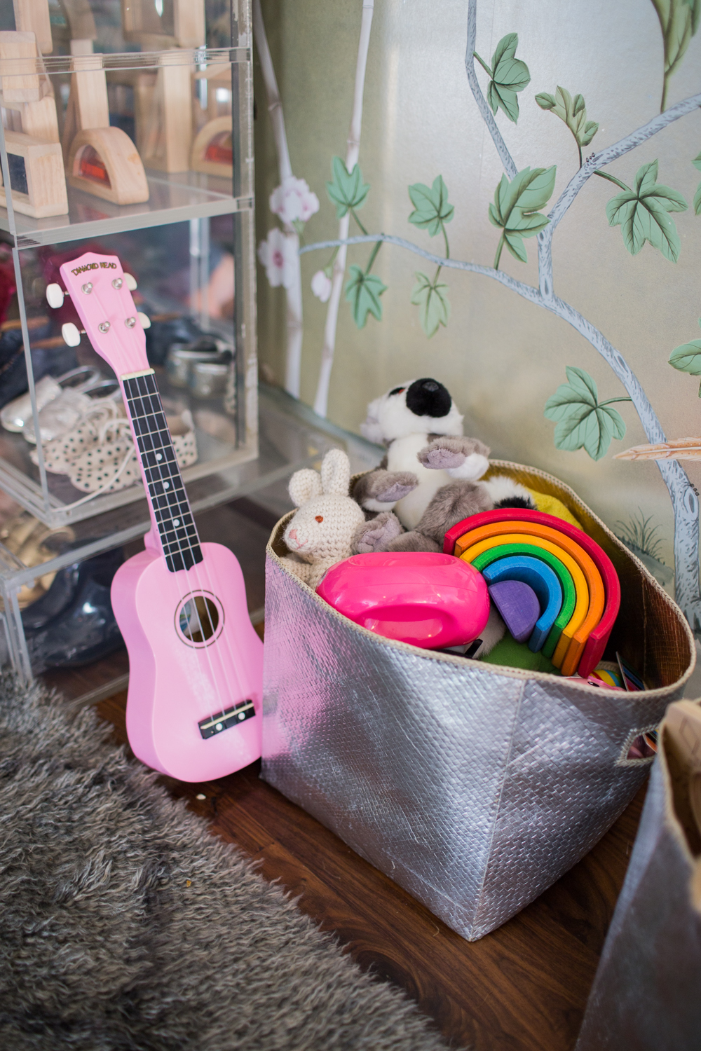 Modern Glam Nursery Lucite Metallic Childrens Room accessories 5