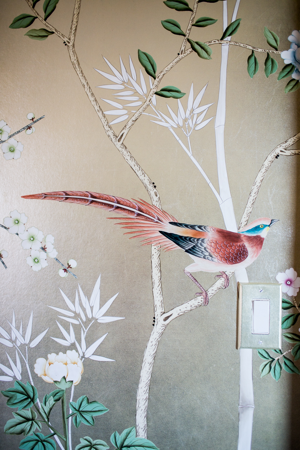 Modern Glam Nursery Lucite Metallic Childrens Room metallic wallpaper