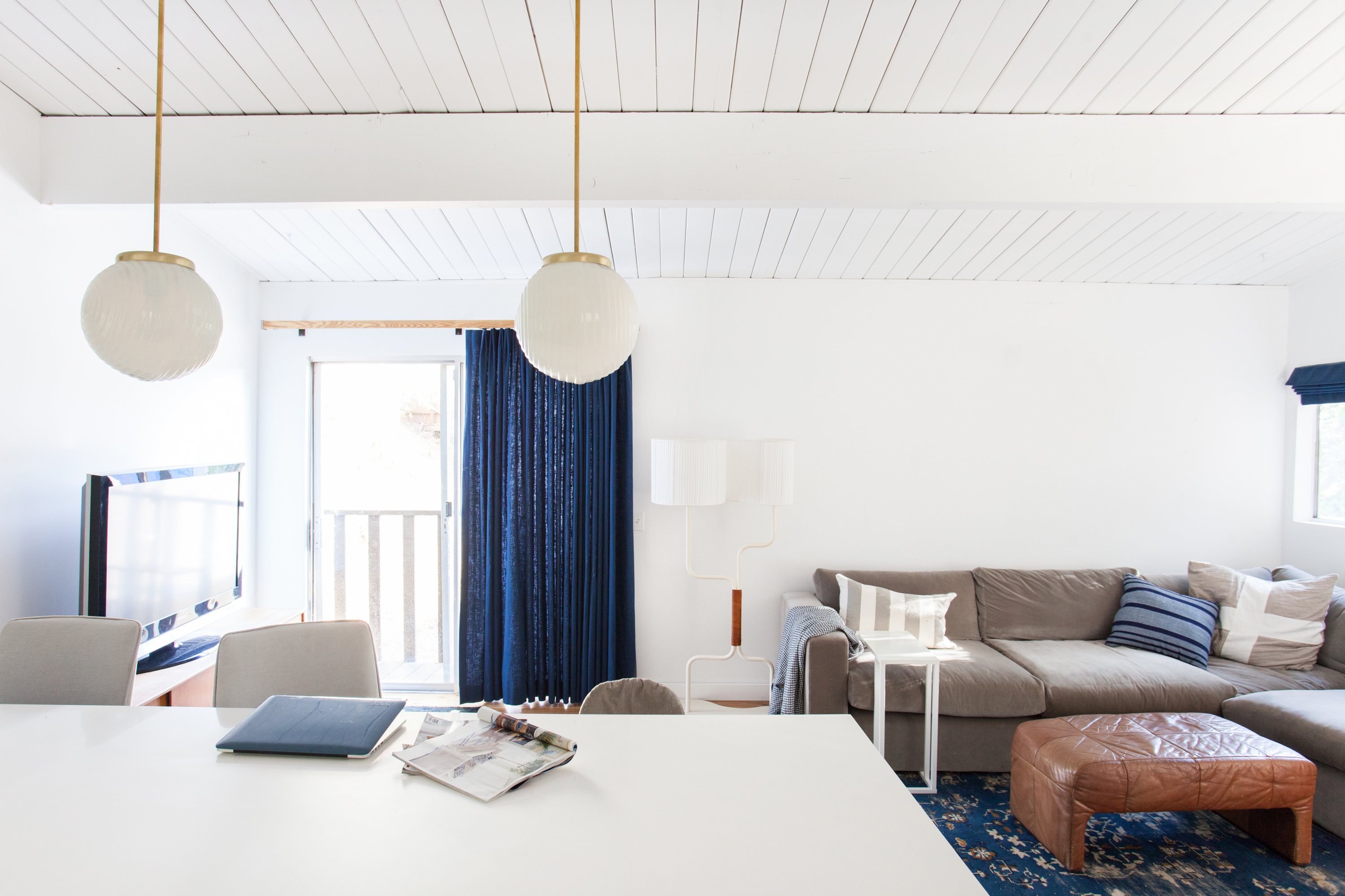 kitchen_after_emily henderson blue white brass_ family room