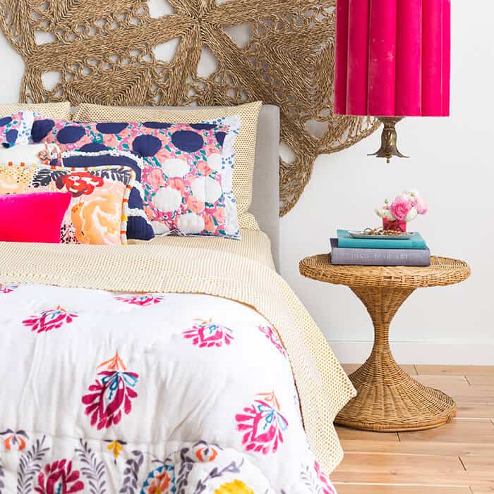 1 Bed 4 Ways_Bright fun Pink_Boho_Emily Henderson_Anthropolgie