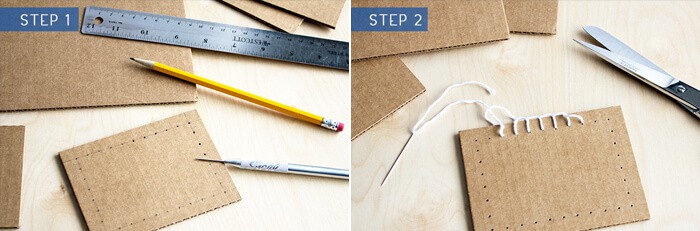 cardboard placemat placecard_steps 1 and 2