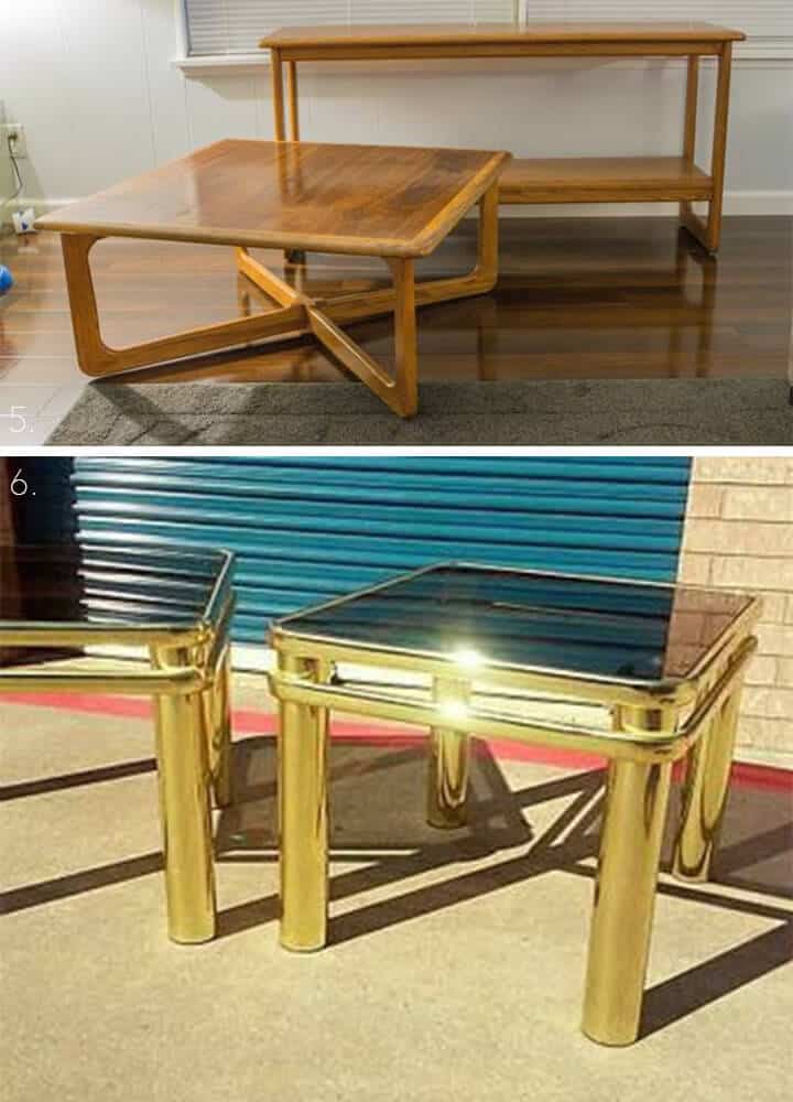 Trolling Dallas Brass Side Tables