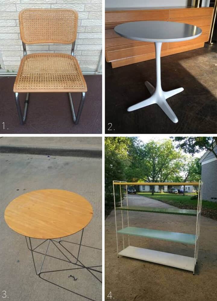 Trolling Dallas Tulip table Metal shelf Thonet