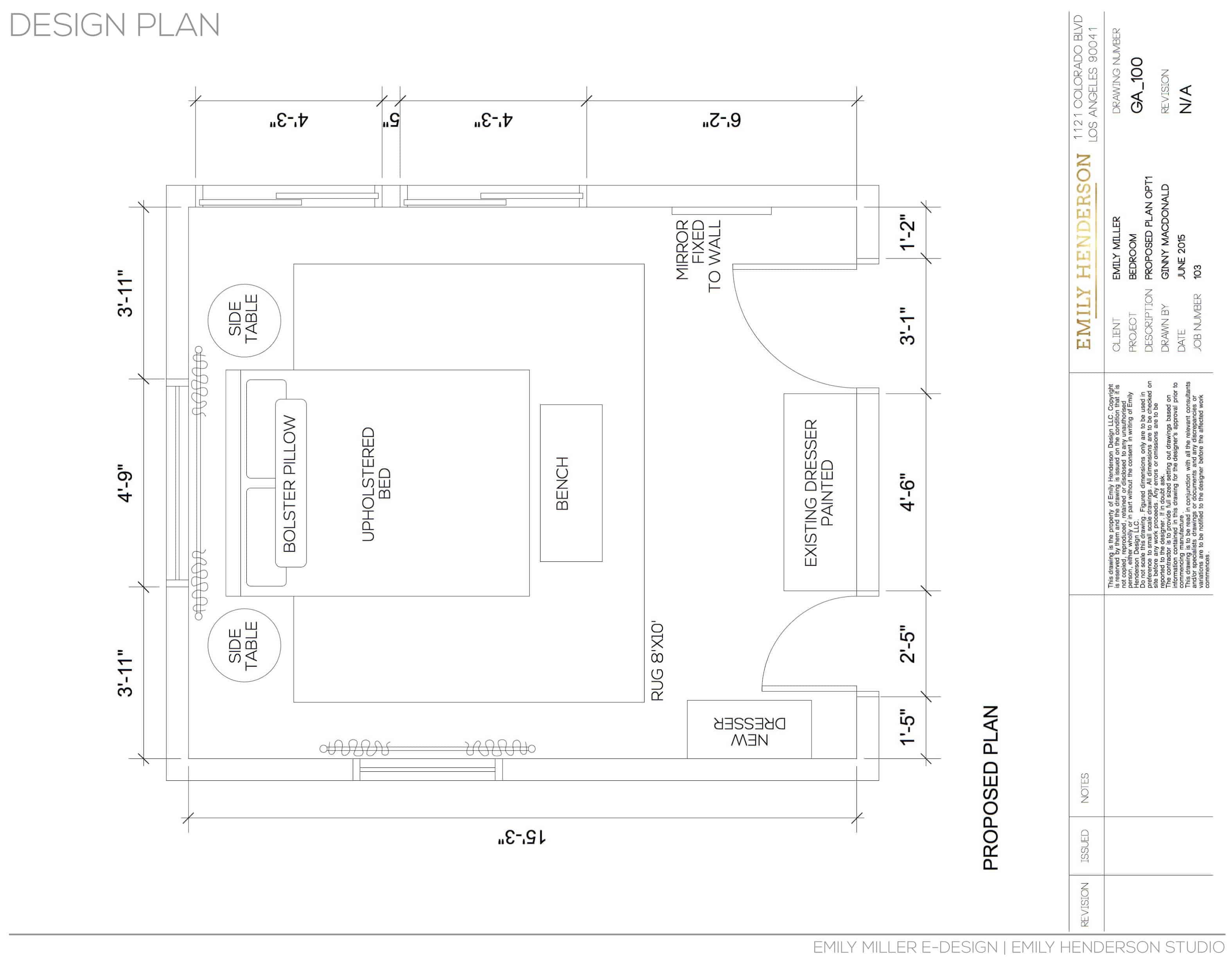 bedroom layout plan