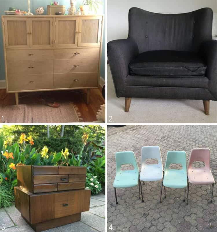 Trolling Detroit MCM dresser and chairs