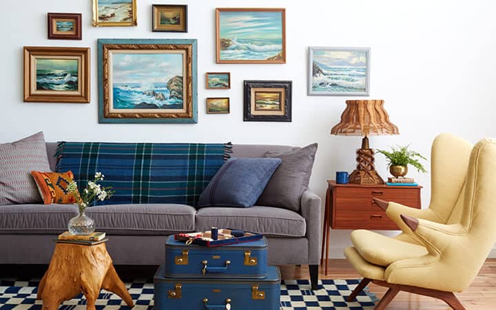 1 Sofa 4 Ways_Redbook_DIY_Styled Book_Emily Henderson_Blue_Green_Country_Rustic_Hipster Cabin