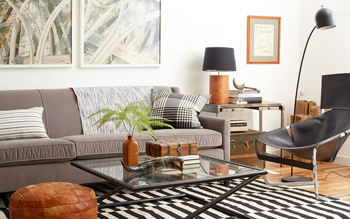 1 Sofa 4 Ways_Redbook_DIY_Styled Book_Emily Henderson_Masculine_Modern_Black_White