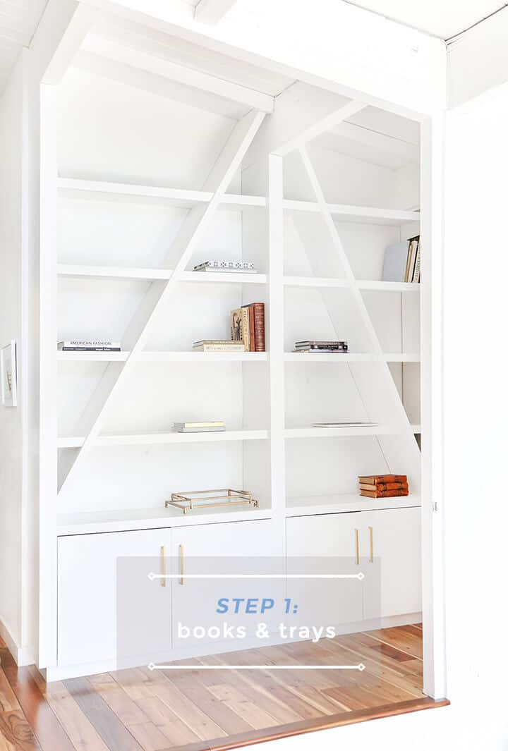 3 Steps to Styling Your Bookcase_Emily Henderson_Step 1