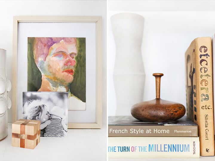 3 Steps to Styling Your Bookcase_Emily Henderson_midcentury_bookshelf_modern_blue_white_books_detail 5