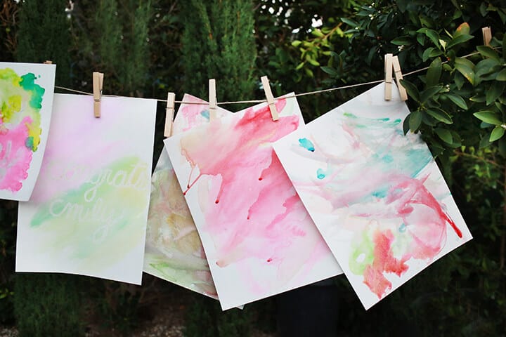 Emily Henderson_Baby Shower_Sprinkle_Target_DIY Watercolor messages 2