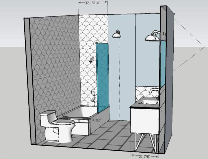 Master Bathroom_shower wall 1_rendering