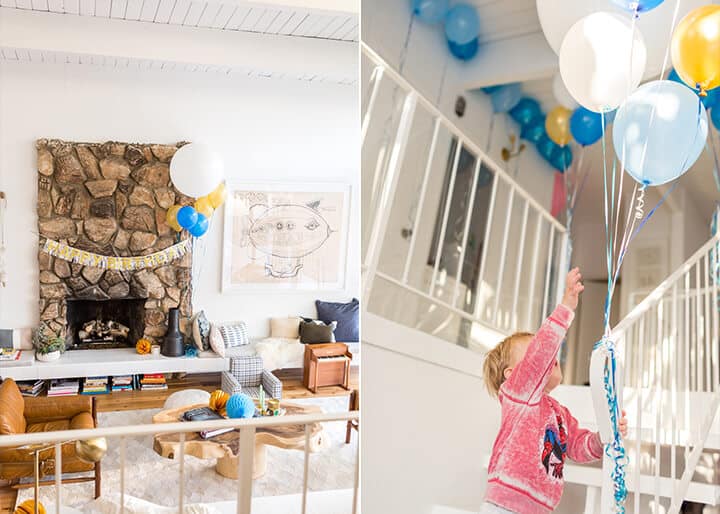 Charlies Second Bday_Decorations_Blue_Gold_White_Spiderman_Emily Henderson_Boys Birthday