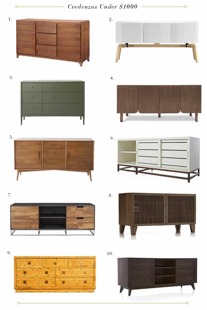 Brady Picks A Credenza_Get_The_Look_Under 1000