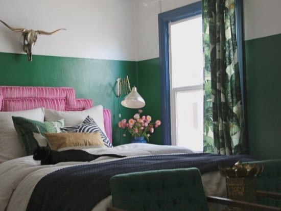 green pink
