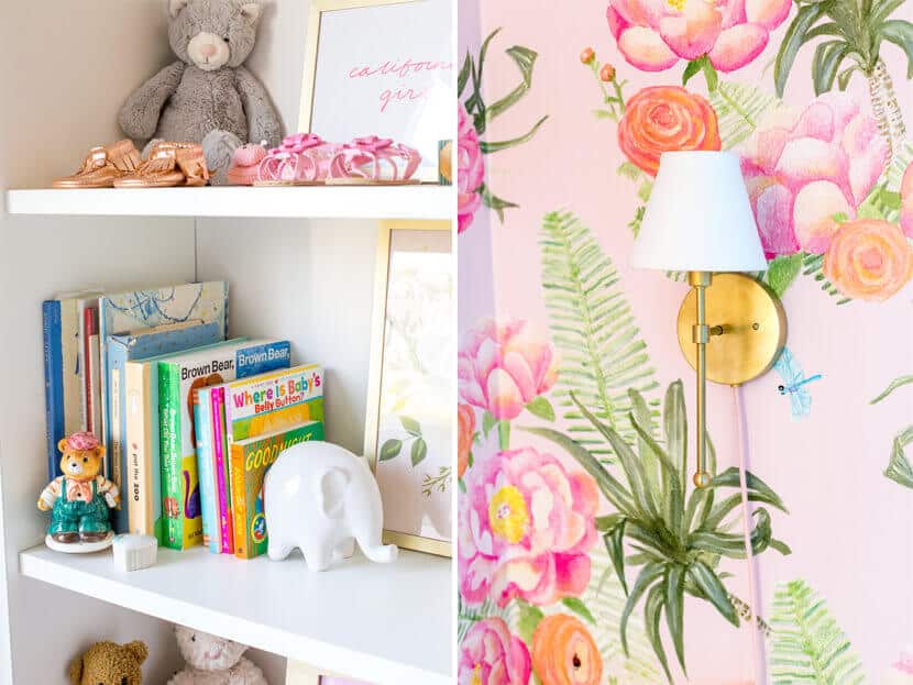 Little Girls Custom Floral Wallpaper