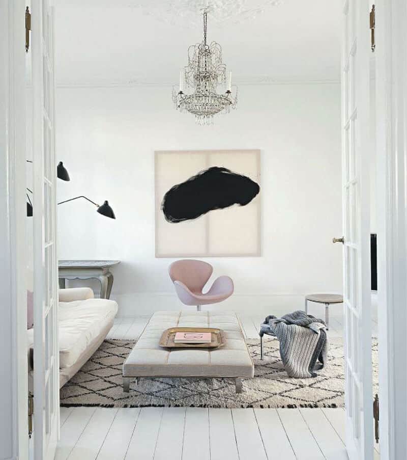 contemporary_pink_white_minimal_living room_inspiration