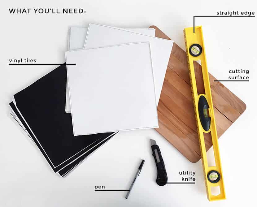 DIY Vinyl Kitchen Floor Tile Peel and Stick Retro Brady Tolbert Kitchen Vintage Ingredients