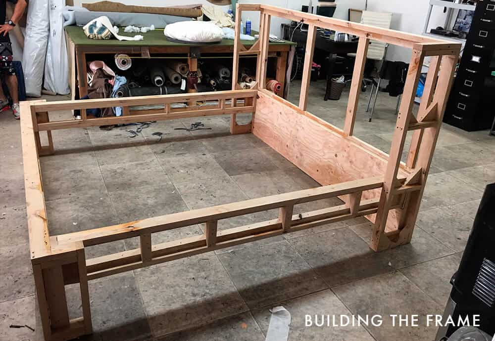 Breckenridge bedframe_building the frame_upholstery process_DIY