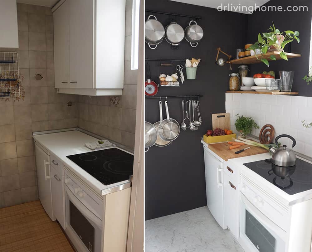 DIY Kitchen Makeover Before and After Dr Livinghome Emily Henderson