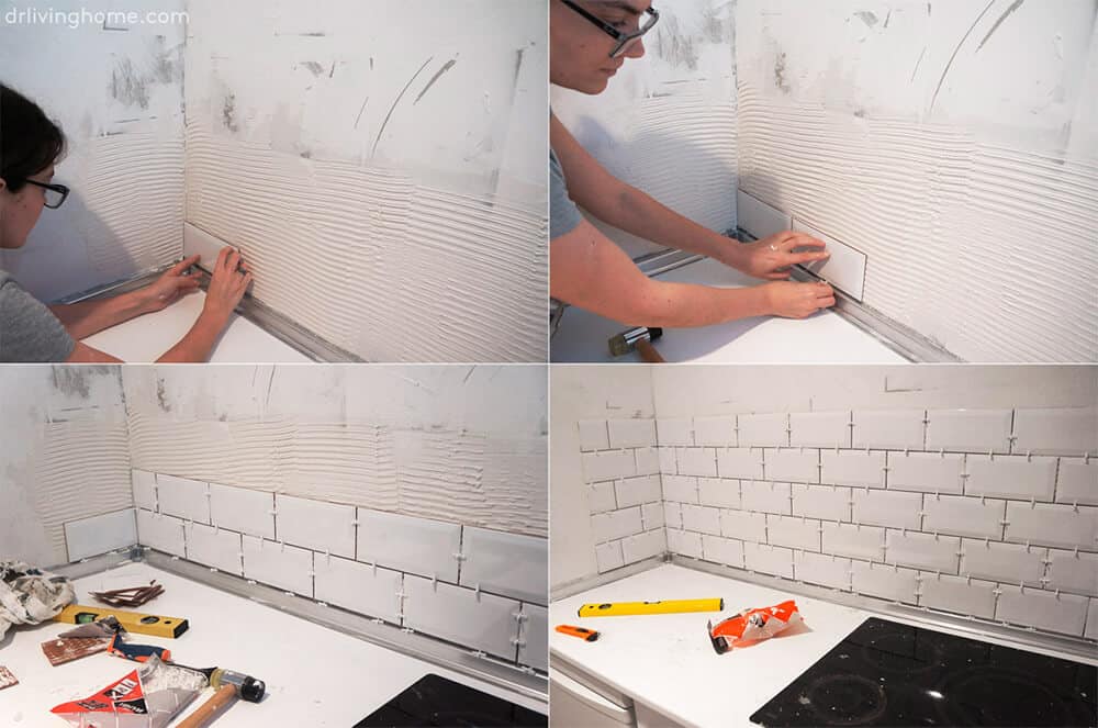 DIY Kitchen Makeover Dr Livinghome Tile Process 3