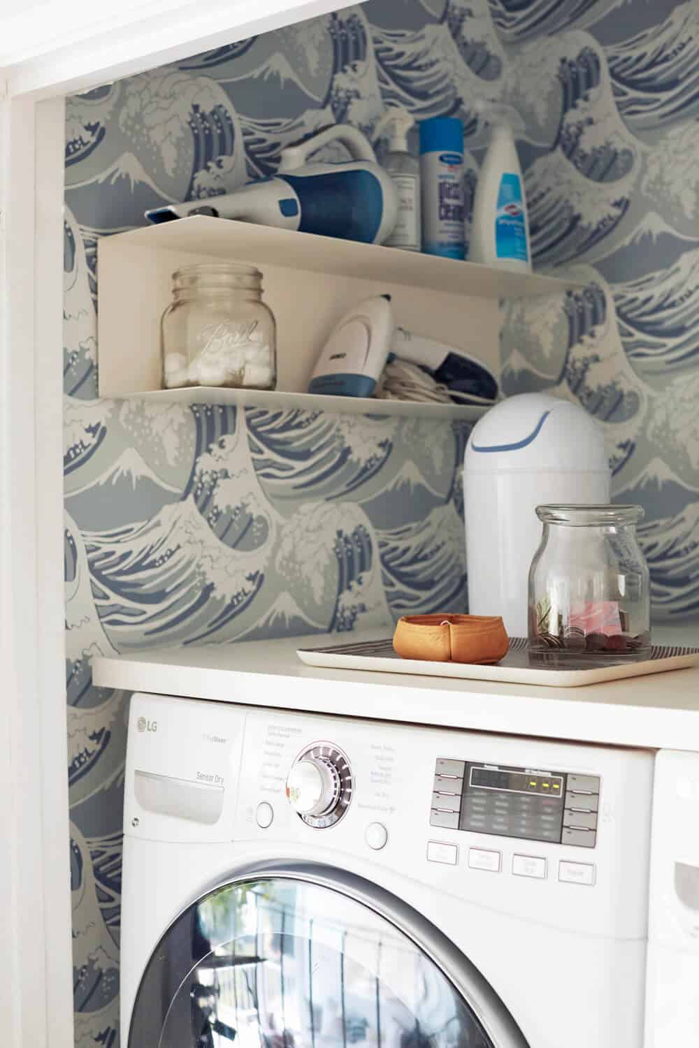 Laundry Room_Emily Henderson_Big Wave Wallpaper_Blue_LG_Detail_3