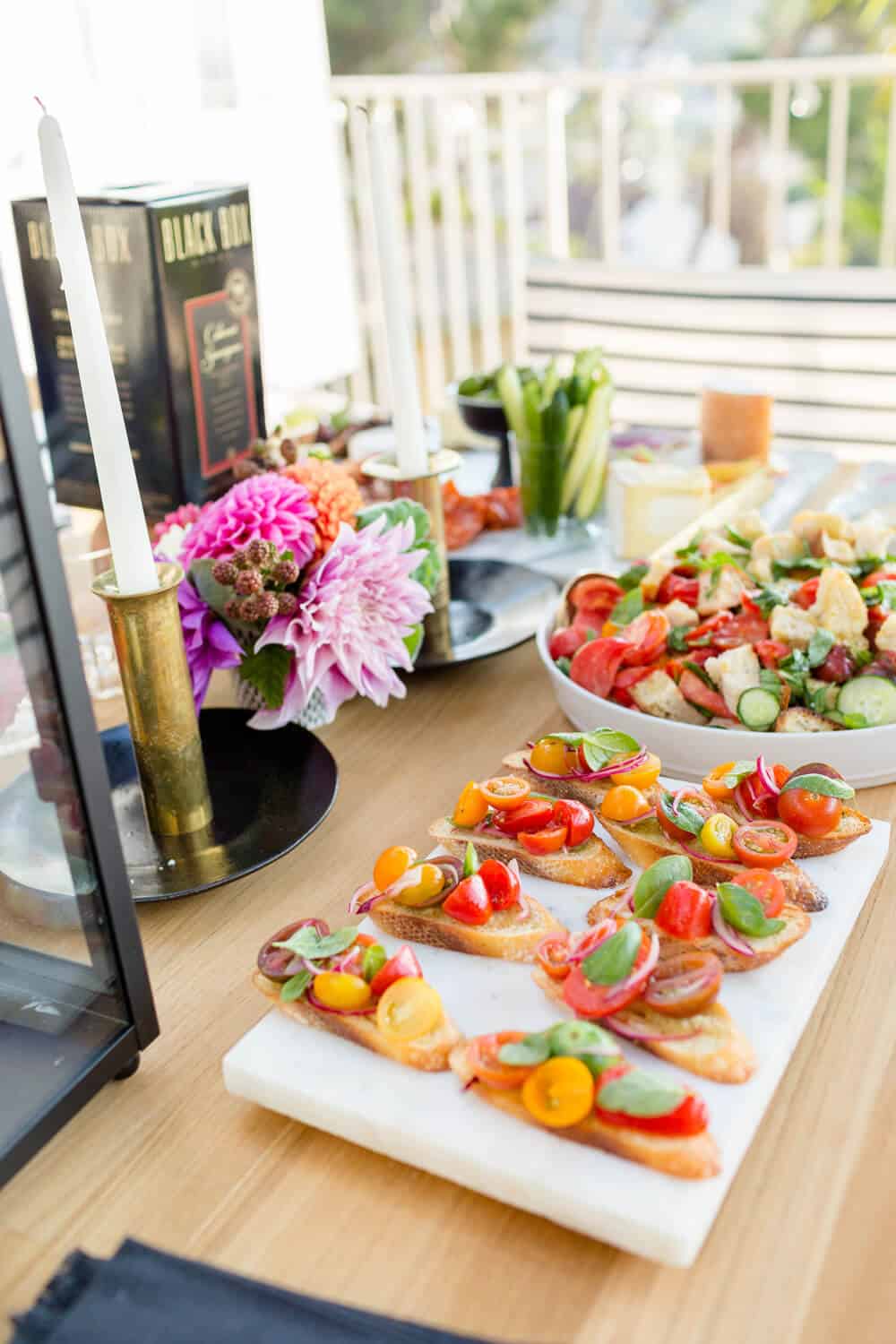 Summer Party_Outdoor Entertaining_Emily Henderson_Blackbox Wines_Flowers_Casual_Pink_Orange_Modern_Organic_Boho_Black_Grey_Blue_21