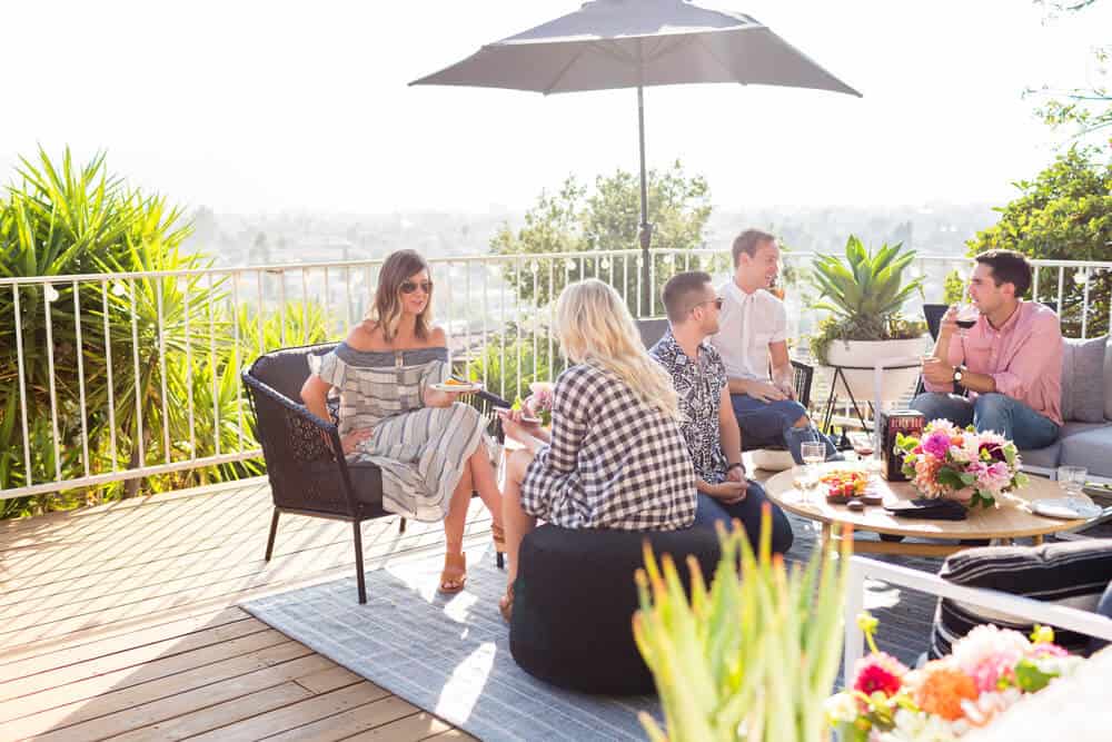 Summer Party_Outdoor Entertaining_Emily Henderson_Blackbox Wines_Flowers_Casual_Pink_Orange_Modern_Organic_Boho_Black_Grey_Blue_31