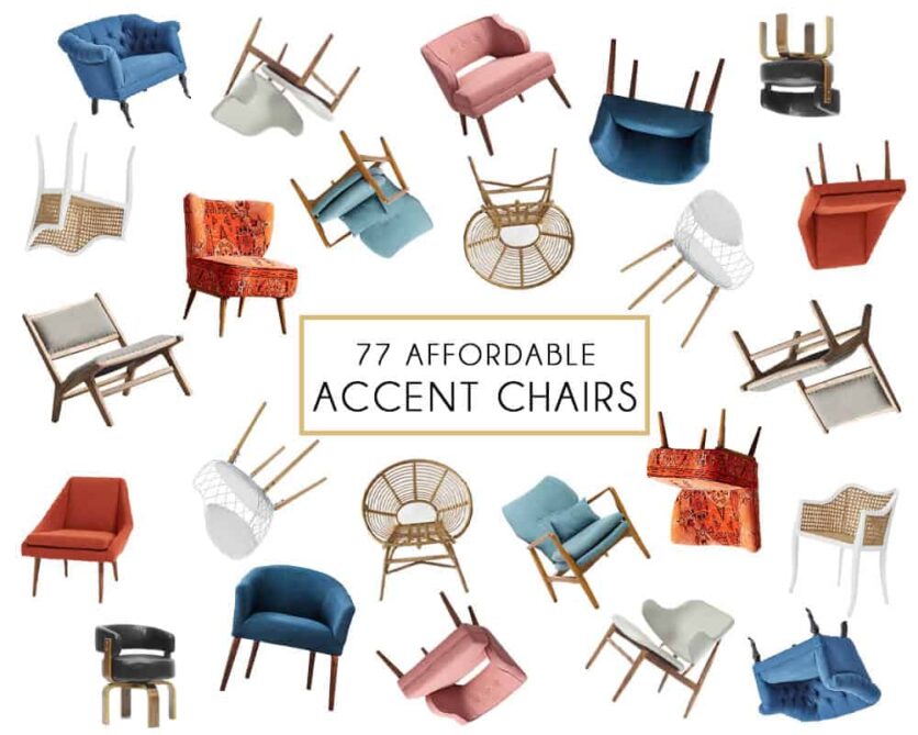 Affordable Accent Chair Roundup Header Emily Henderson Design