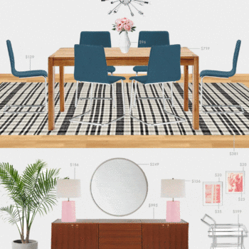 Budget-Dining-Room_Emily-Henderson_Roundup_Affordable_MidCentury_Eclectic_Blue_Pink_GIF