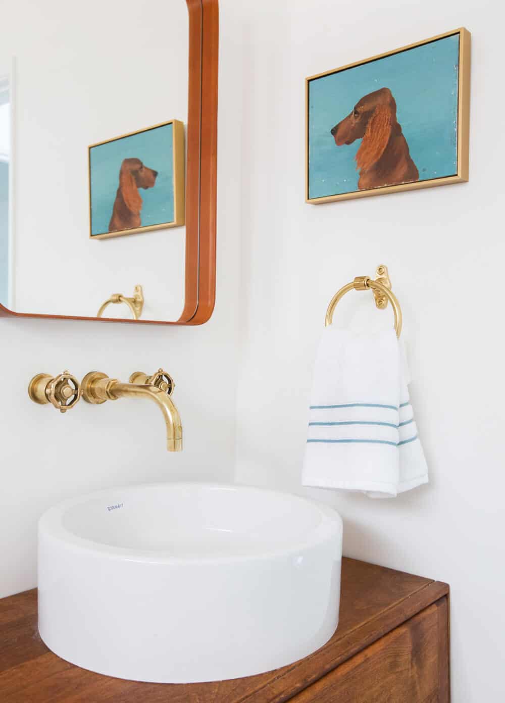 Emily Henderson Guest Bathroom Redesign Reveal After Photos Tile Mid Century-309