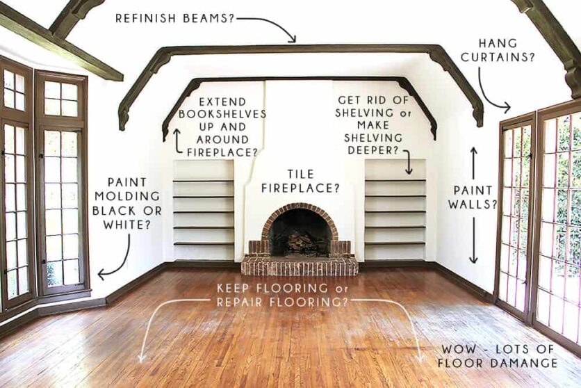 Emily Henderson_Renovation_Home Imporovement_Spanish_Tudor_Living Room_Construction Plans 1