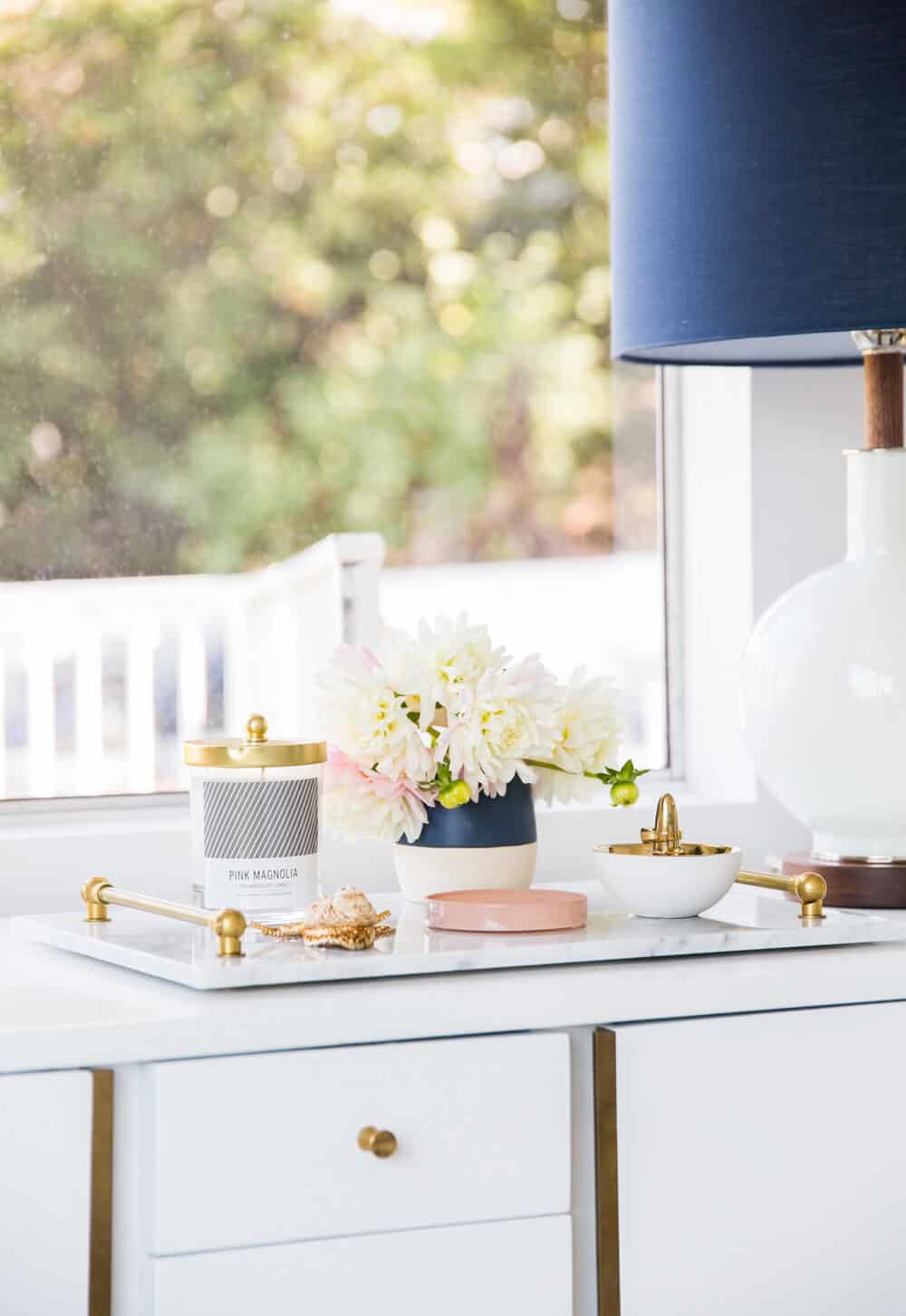 Master Bedroom Reveal Emily Henderson Design White Pink Blue and Gold-109