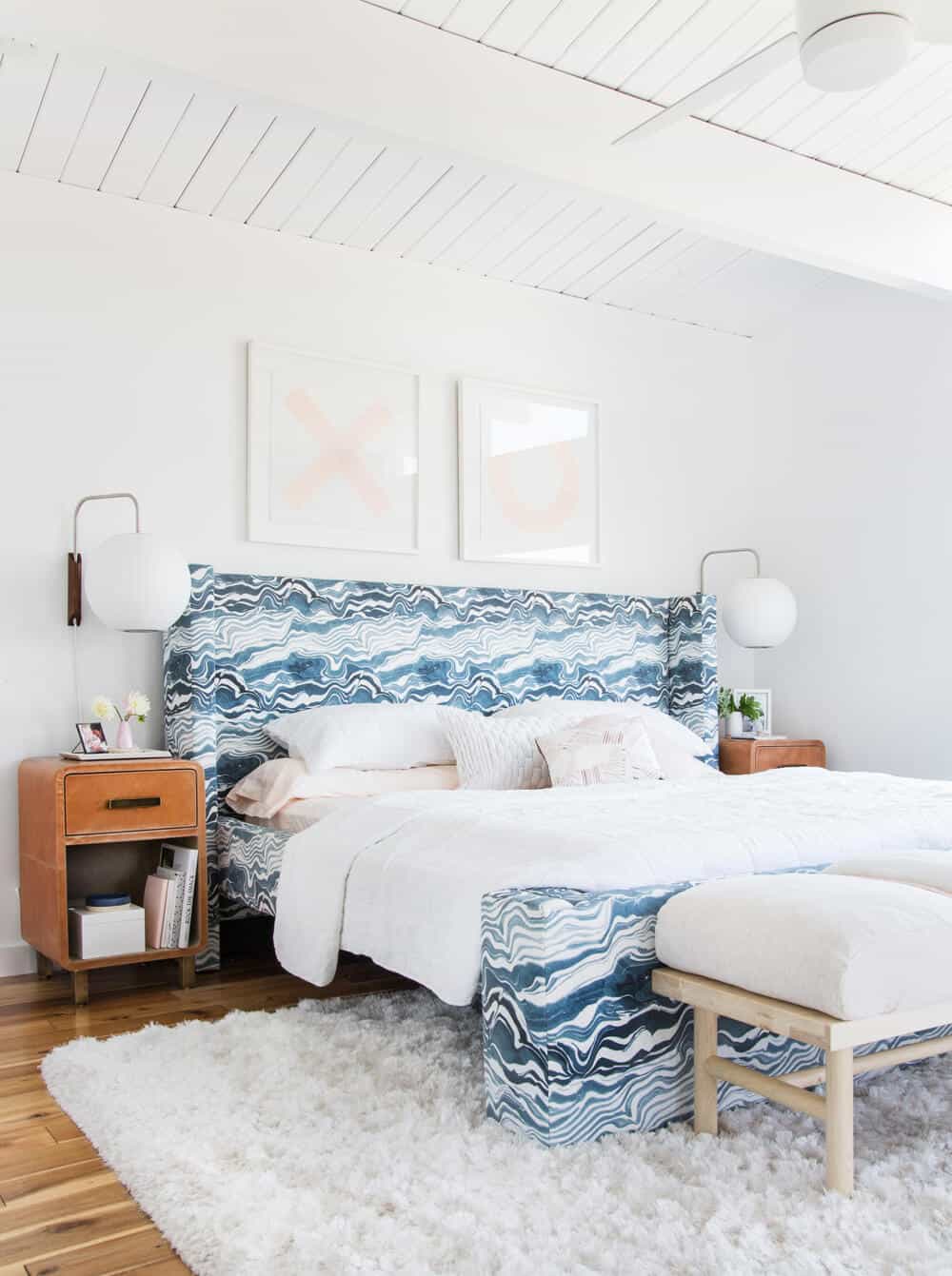 Master Bedroom Reveal Emily Henderson Design White Pink Blue and Gold-139