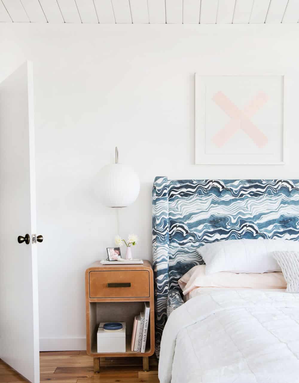 Master Bedroom Reveal Emily Henderson Design White Pink Blue and Gold-175
