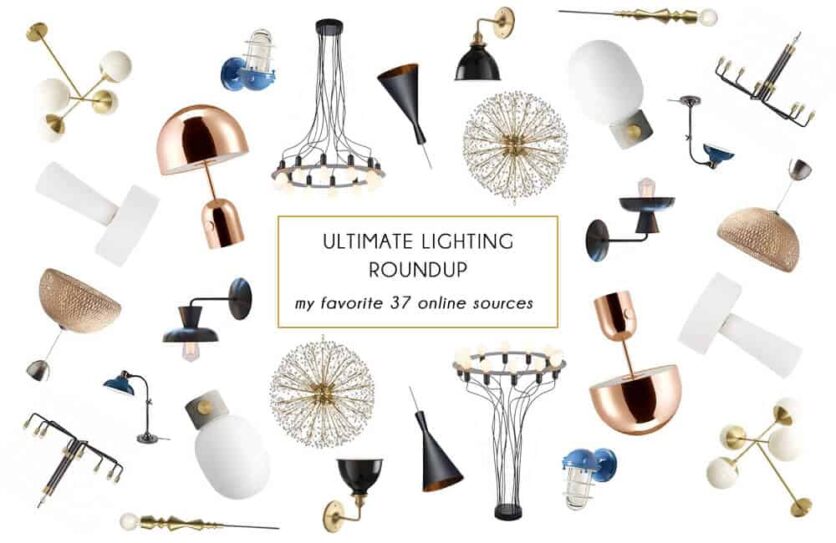 ultimate lighting roundup_online resources_emily henderson_favorite_recommended_affordable lighting_header