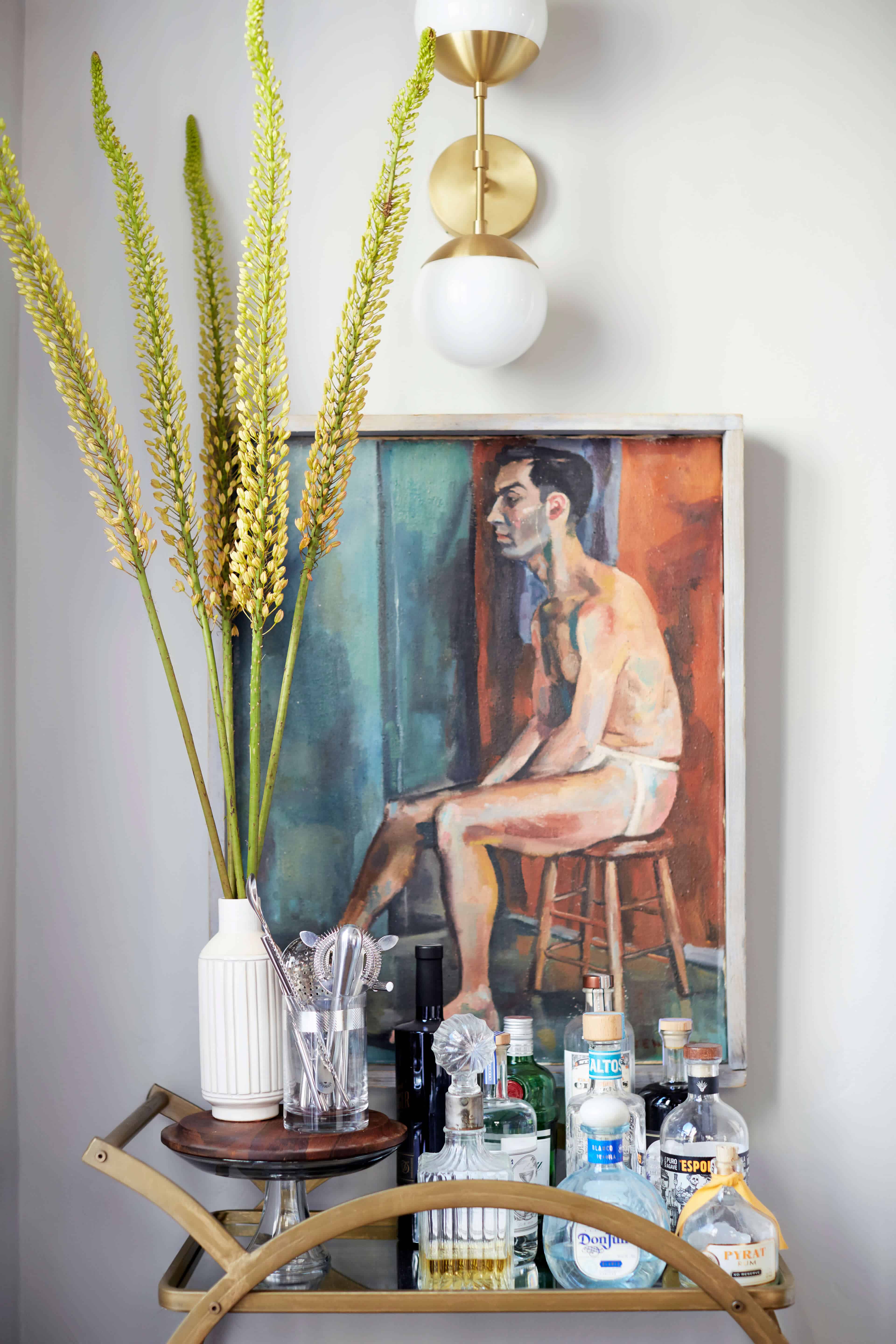 brady-tolbert-design_emily-henderson_living-room_eclectic_pavillion-grey_farrow-and-ball_brass-coffee-table_english-roll-arm_albini_masculine_traditional_west-elm_souk_flokati_leather_23
