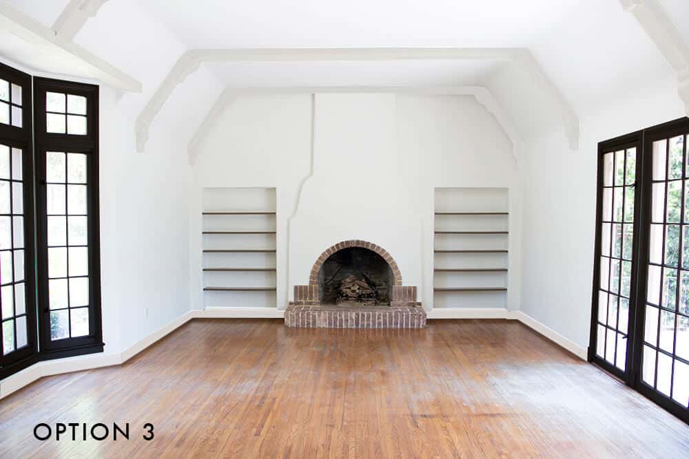option-3-emily-henderson_house_living-room_painting_trimwork_white-walls-white-baseboards-black-trim-and-white-beams