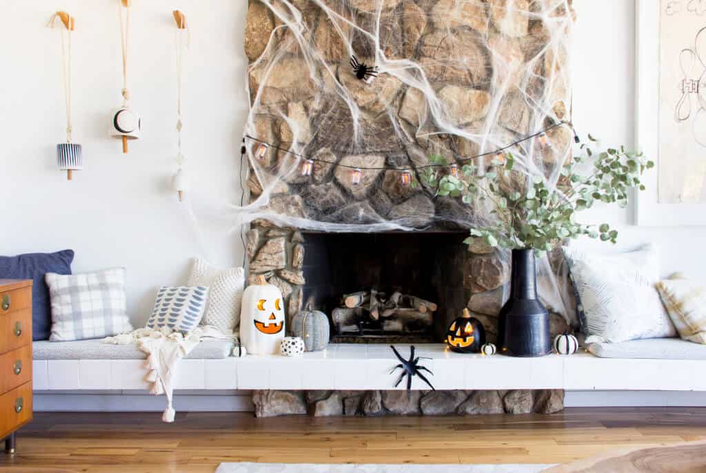 emily-henderson_fall-decorating_halloween_target_living-room_autumn_pumpkin_spider-web_decor_easy_affordable_1