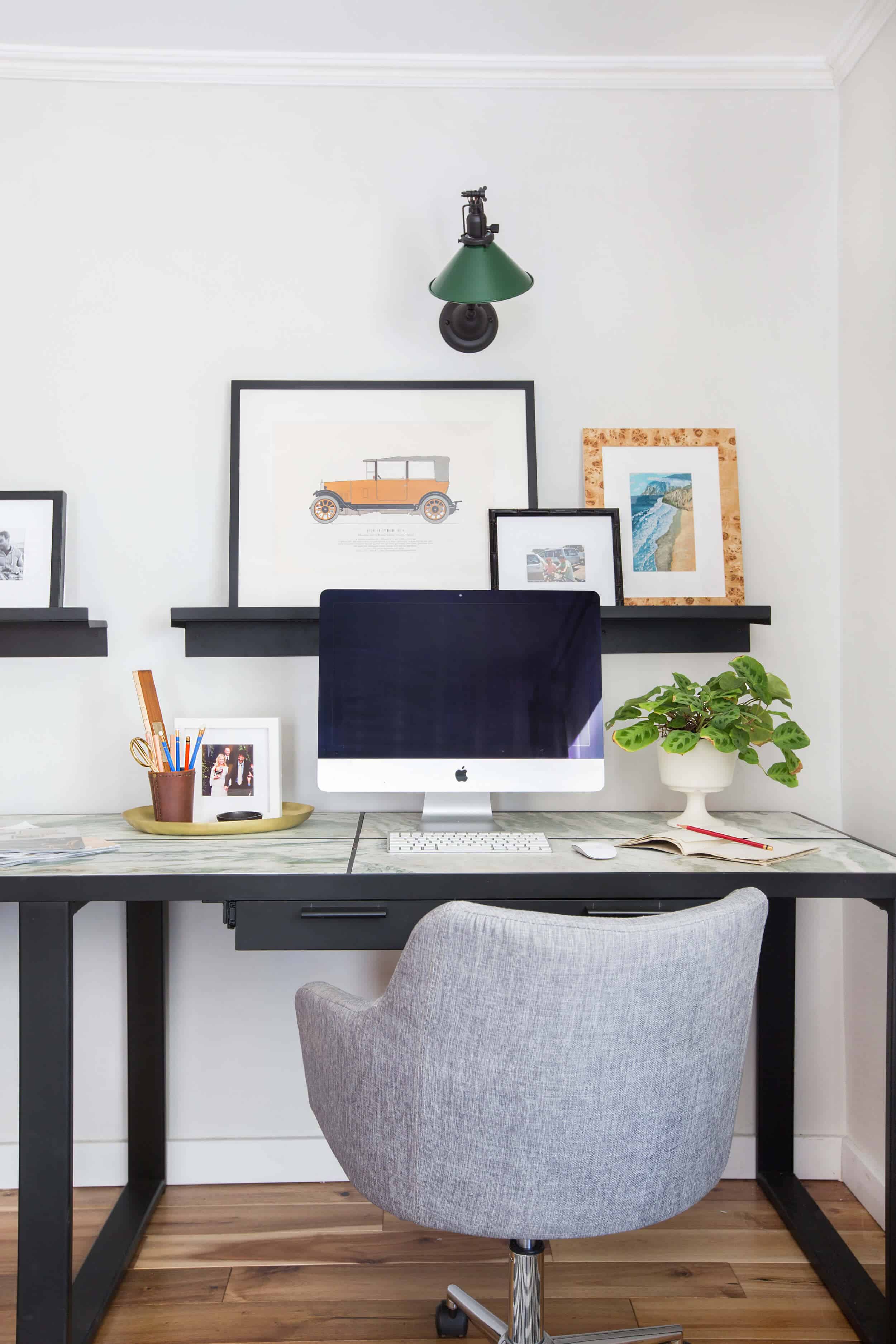 emily-henderson_framebridge_art-ledge_brians-office_masculine-office_guy_green_plaid-rug_workspace_modern_eclectic_7